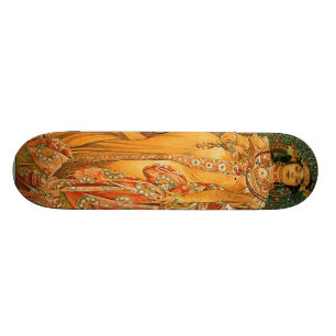 Vintager Alfons M. Mucha Skateboard