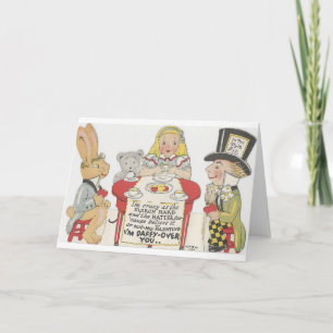 Vintager Alice im WunderlandValentine Feiertagskarte