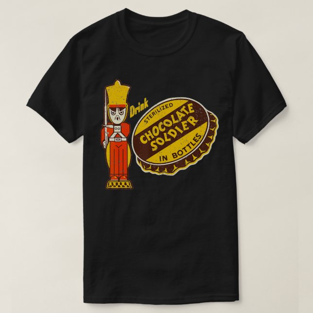 Vintager AlkoholschokoladenSoldat T-Shirt (Design vorne)