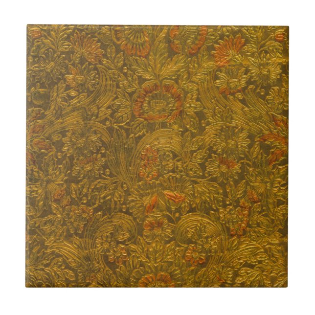 Vintager Allover mit Blumenmuster Fliese (Vorderseite)