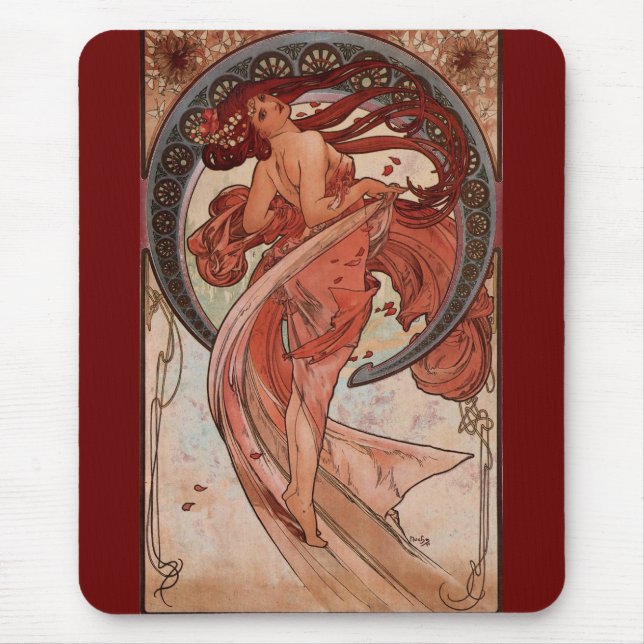 Vintager Alphones Mucha Tanz Mousepad (Vorne)