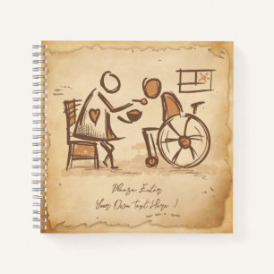 Vintager alter Modebetreuer, Pflegeassistent Notizbuch