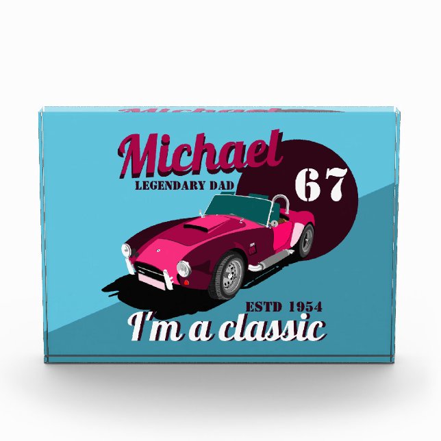 Vintager alter Name des legendären Papa Fotoblock (Vorderseite)