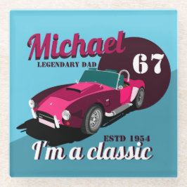 Vintager alter Name des legendären Papa Glasuntersetzer