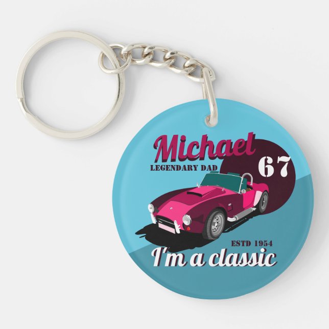 Vintager alter Name des legendären Papa Schlüsselanhänger (Vorderseite)