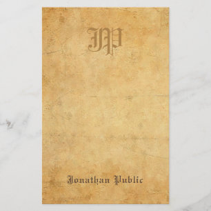 Vintager alter Papierblick-handgeschriebenes Briefpapier