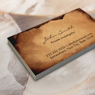 Vintager alter Papierforscher Visitenkarte