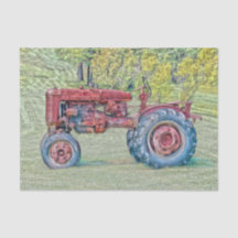 Vintager alter rustikaler Bauerntraktor