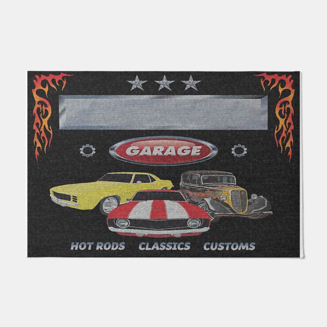 Vintager alter Wagenmast, menschliche Garage Fußmatte (Vorderseite)