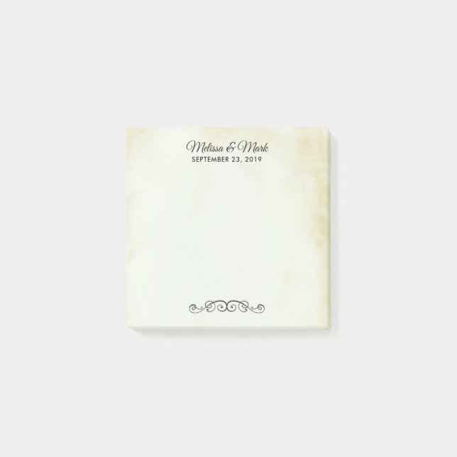 Vintager altmodischer Western Post-it Klebezettel (Vorderseite)