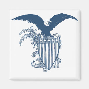 Vintager American Bald Eagle Stars Streifen Schild Magnet
