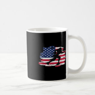 Vintager American Flag Quarterback Football Kaffeetasse