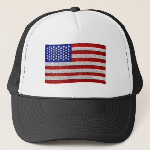 Vintager amerikanische Flaggen-Hut Truckerkappe
