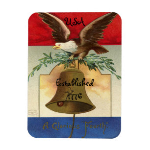 Vintager Amerikanische Unabhängigkeitstag Eagle Magnet