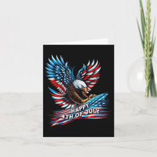 Vintager amerikanischer Adler am 4. Juli T-Shirt Karte