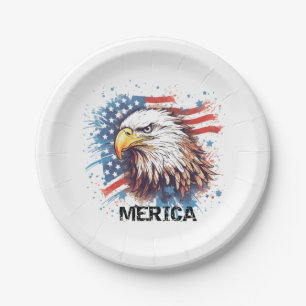 Vintager amerikanischer Adler Pappteller