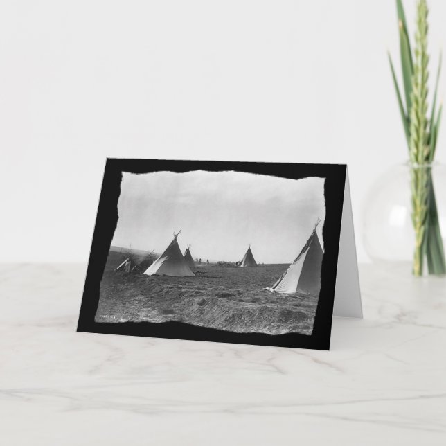 Vintager amerikanischer Apache Tipis Karte (Vorderseite)