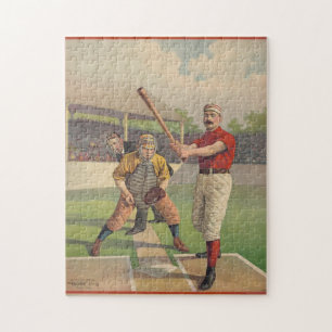 Vintager amerikanischer Baseball 1895 Puzzle