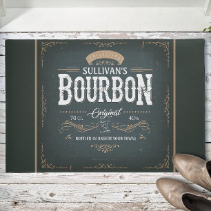 Vintager amerikanischer Bourbon-Personalisiert Whi Fußmatte