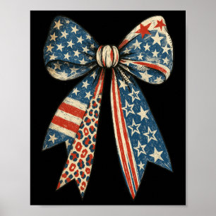 Vintager amerikanischer Bow in Rot-Weiß-Blau für P Poster