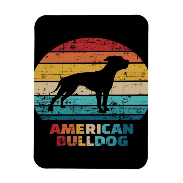 Vintager amerikanischer Bulldog Magnet (Vertikal)