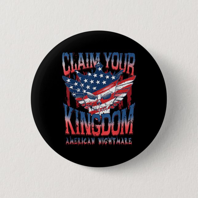 Vintager amerikanischer Fantasietraum beansprucht  Button (Vorderseite)