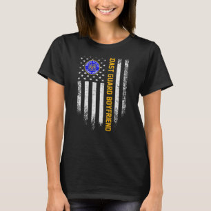 Vintager amerikanischer Flag-Proud-Küstenwache Vet T-Shirt