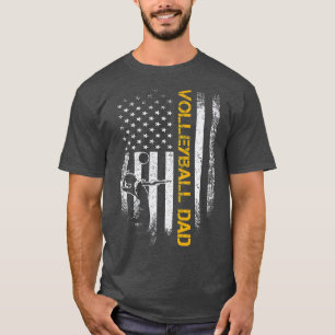 Vintager amerikanischer Flag Proud Volleyball Vate T-Shirt