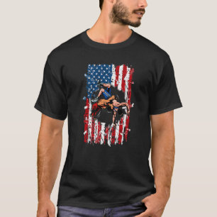 Vintager amerikanischer Flaggen-Wrestling Patrioti T-Shirt