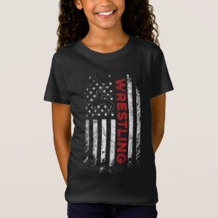 Vintager amerikanischer Flaggen-Wrestling Patrioti T-Shirt