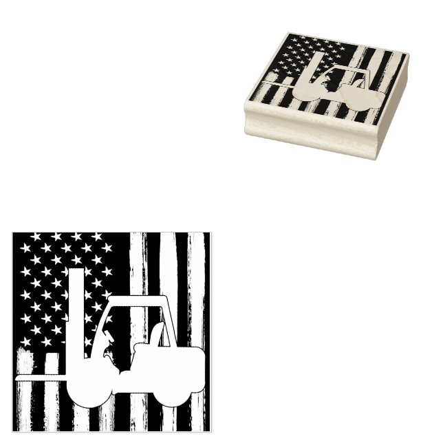 Vintager amerikanischer Flaggenstapler Gummistempel (Stempel)