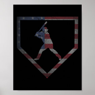 Vintager amerikanischer Flaggenverkauf in den USA Poster