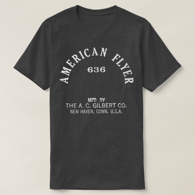 Vintager amerikanischer Flyer Linien 2 T-Shirt (Design vorne)