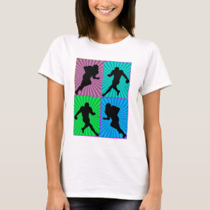 Vintager amerikanischer Fußballspieler für Fußball T-Shirt