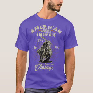 Vintager amerikanischer Motorradinder für Old Bike T-Shirt
