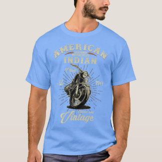 Vintager amerikanischer Motorradinder für Old Bike T-Shirt
