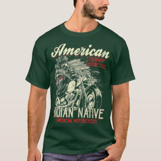 Vintager amerikanischer Motorradinder für Old Bike T-Shirt