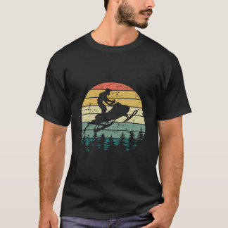 Vintager amerikanischer Snowmobile Retro Snowmobil T-Shirt