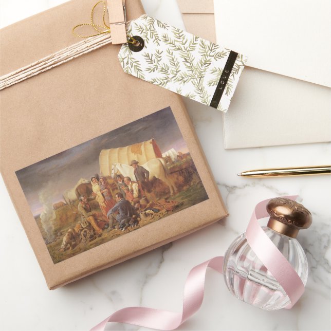 Vintager amerikanischer Westen, Ratschläge zur Prä Rechteckiger Aufkleber (Schenken)