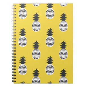 Vintager Ananas Spaß Nahtlose Illustration Notizblock