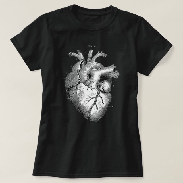 Vintager anatomischer T - Shirt (Design vorne)