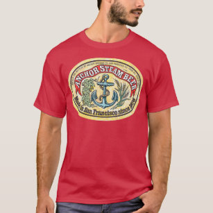 Vintager Anchor-Dampfber T-Shirt