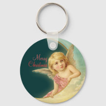 Vintager Angel CC0254 Button-Schlüsselanhänger