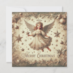 Vintager Angel Feiertagskarte