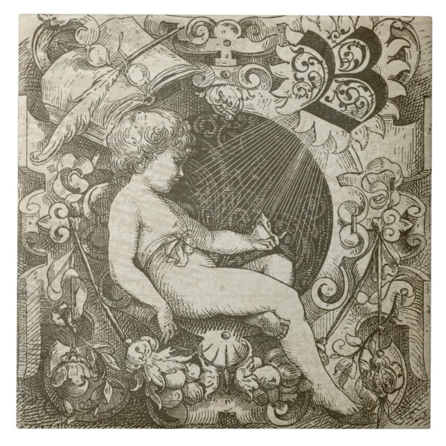 Vintager Angel Fliese (Vorderseite)