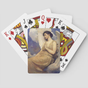 Vintager Angel mit Flügelgeflecht Spielkarten
