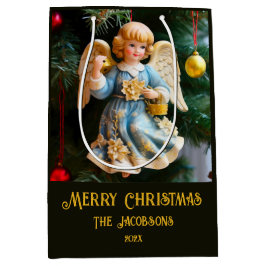 Vintager Angel Weihnachten Mittlere Geschenktüte