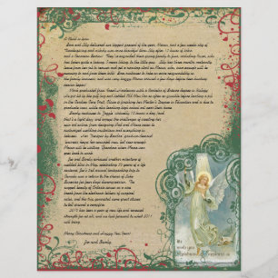 Vintager Angel-Weihnachtsbrief