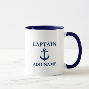 Vintager Anker-Kapitän oder Marine Tasse