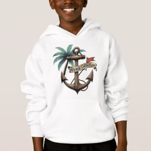 Vintager Anker und Palmenbaum - Seefahrt Hoodie